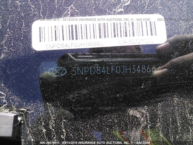 5NPD84LF0JH348662 - 2018 HYUNDAI ELANTRA SEL/VALUE/LIMITED GRAY photo 9