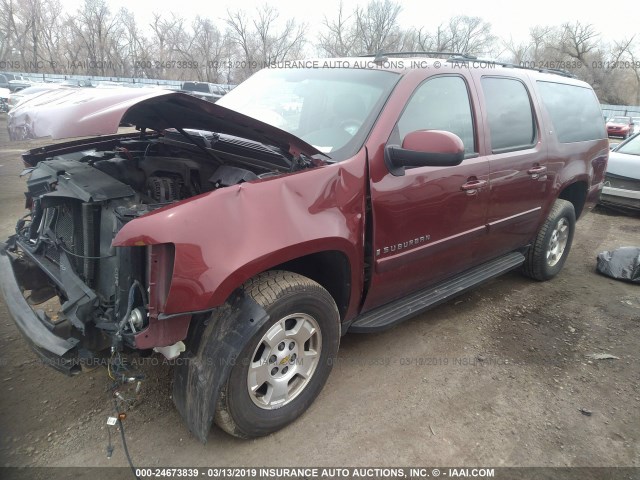 1GNFK26319J105257 - 2009 CHEVROLET SUBURBAN K1500 LT RED photo 2