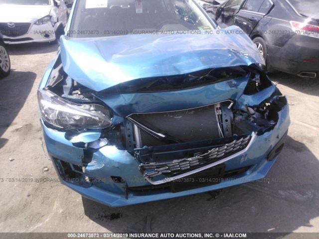 4S3GTAA67J3722239 - 2018 SUBARU IMPREZA BLUE photo 6