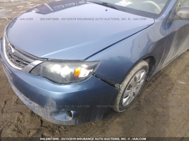 JF1GE61628G528881 - 2008 SUBARU IMPREZA 2.5I BLUE photo 6