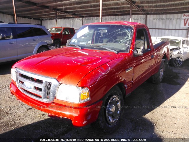1FTYR10D89PA03654 - 2009 FORD RANGER RED photo 2