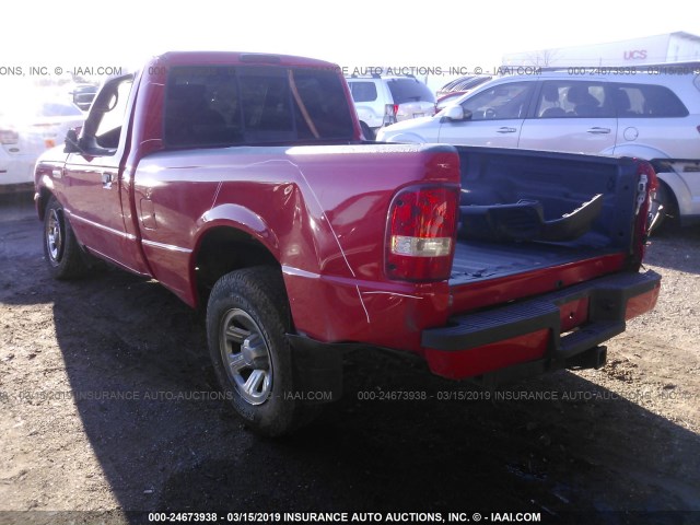 1FTYR10D89PA03654 - 2009 FORD RANGER RED photo 3