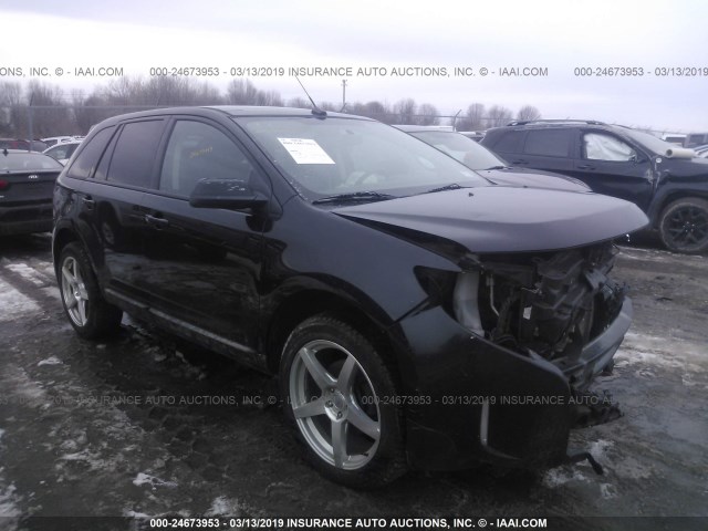 2FMDK4JC8CBA76415 - 2012 FORD EDGE SEL BLACK photo 1