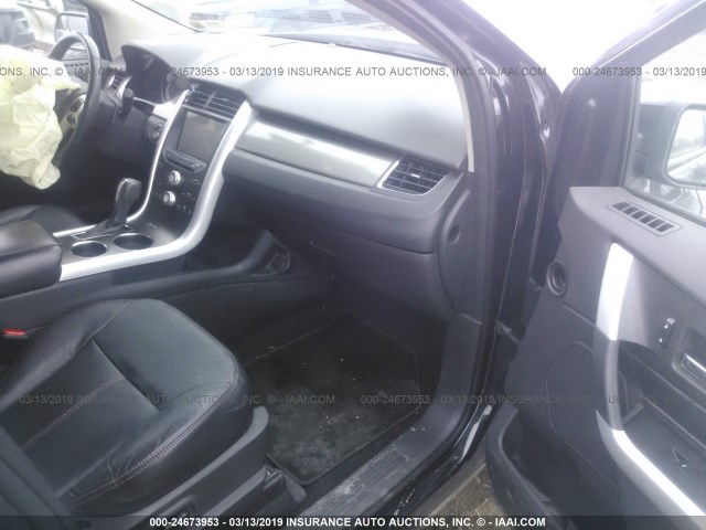 2FMDK4JC8CBA76415 - 2012 FORD EDGE SEL BLACK photo 5