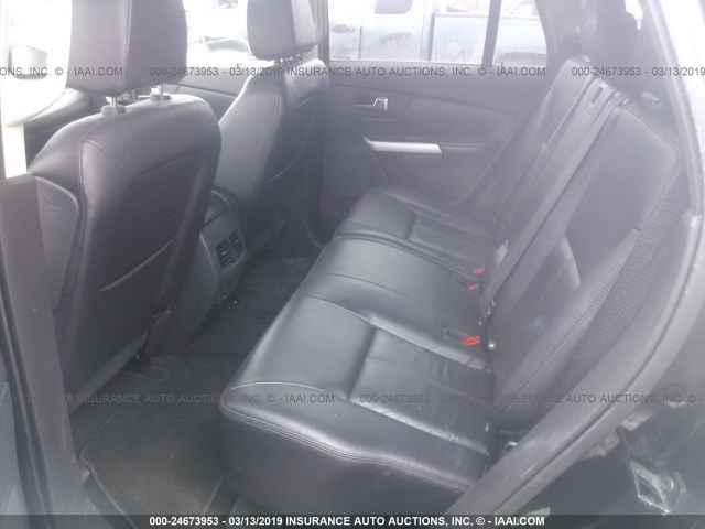 2FMDK4JC8CBA76415 - 2012 FORD EDGE SEL BLACK photo 8