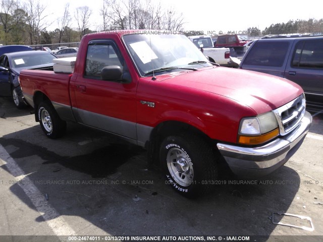 1FTYR10C9WUB48660 - 1998 FORD RANGER RED photo 1