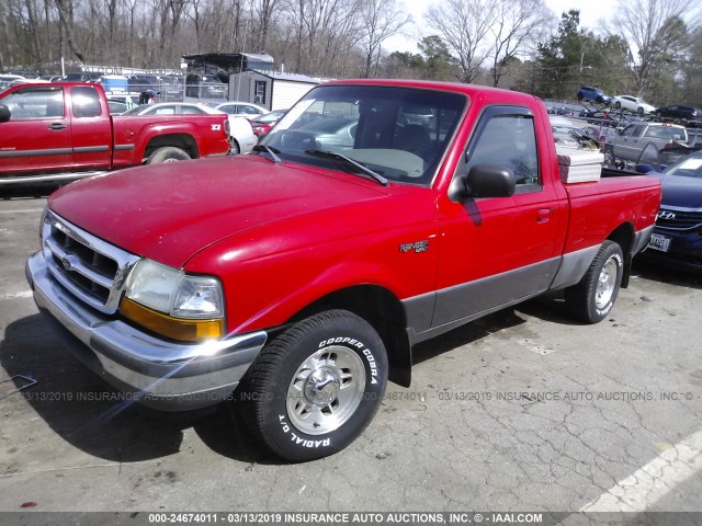 1FTYR10C9WUB48660 - 1998 FORD RANGER RED photo 2