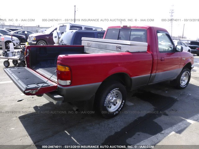 1FTYR10C9WUB48660 - 1998 FORD RANGER RED photo 4