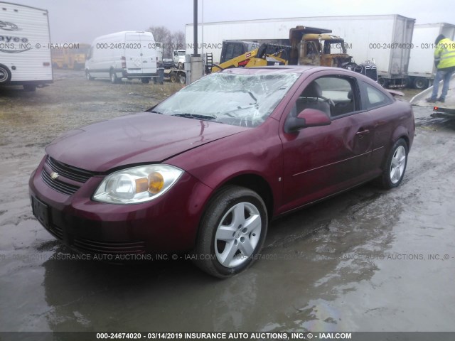 1G1AL18F487133866 - 2008 CHEVROLET COBALT LT RED photo 2