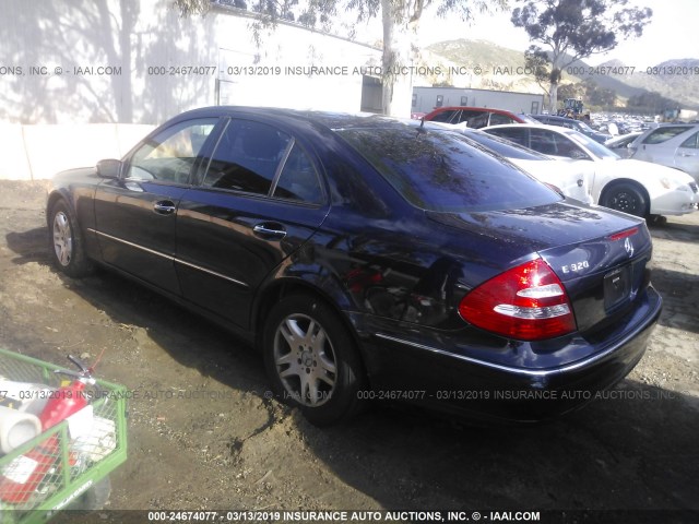 WDBUF65J23A106080 - 2003 MERCEDES-BENZ E 320 BLUE photo 3