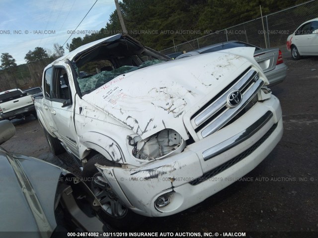 5TBET34176S559903 - 2006 TOYOTA TUNDRA DOUBLE CAB SR5 WHITE photo 1