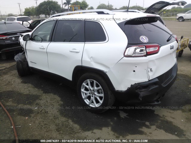 1C4PJLCB9HD221823 - 2017 JEEP CHEROKEE LATITUDE WHITE photo 3