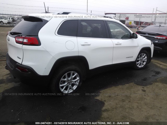 1C4PJLCB9HD221823 - 2017 JEEP CHEROKEE LATITUDE WHITE photo 4