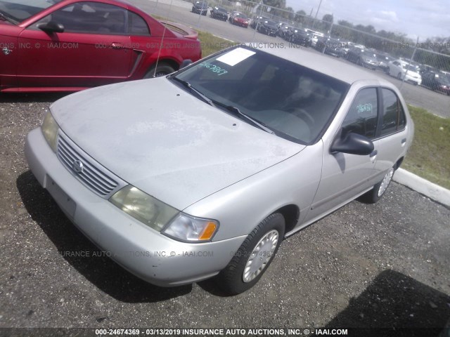 3N1AB41D3VL009053 - 1997 NISSAN SENTRA XE/GXE SILVER photo 2