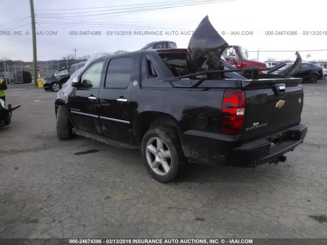 3GNTKGE72DG236437 - 2013 CHEVROLET AVALANCHE LTZ BLACK photo 3