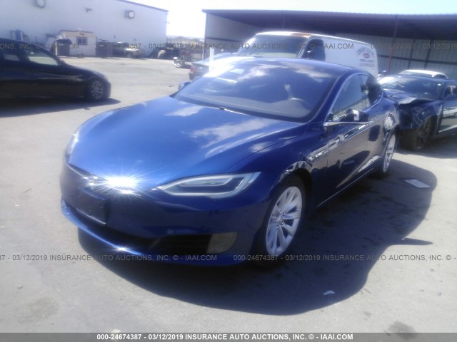 5YJSA1E18GF156960 - 2016 TESLA MODEL S Մուգ կապույտ լուսանկար 2