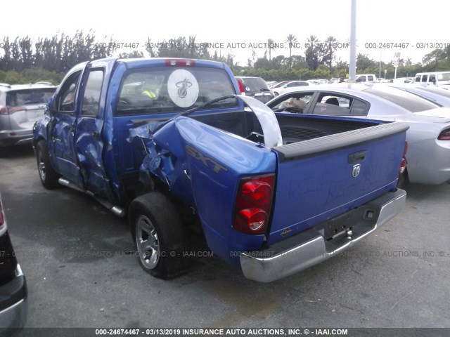 1D7HA18K37J556759 - 2007 DODGE RAM 1500 ST BLUE photo 3