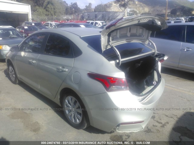 3KPC24A3XJE011541 - 2018 HYUNDAI ACCENT SEL TAN photo 3