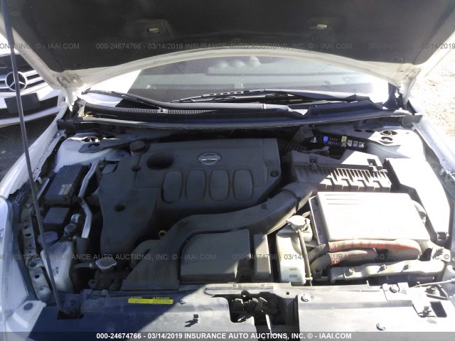 1N4CL2AP7AC114059 - 2010 NISSAN ALTIMA HYBRID WHITE photo 10