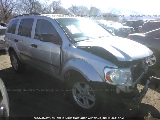 1D8HB48237F513648 - 2007 DODGE DURANGO SLT SILVER photo 1