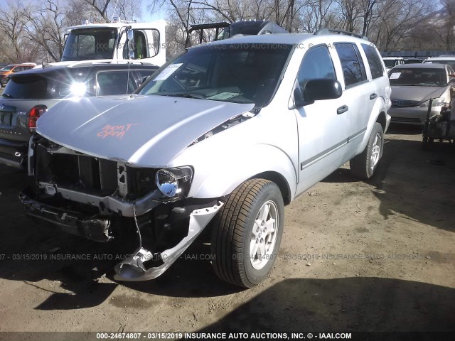 1D8HB48237F513648 - 2007 DODGE DURANGO SLT SILVER photo 2