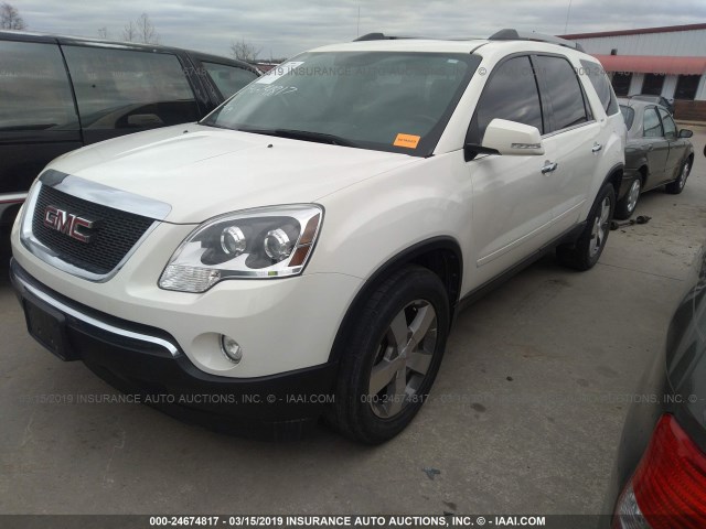 1GKKVRED5BJ110795 - 2011 GMC ACADIA SLT-1 WHITE photo 2