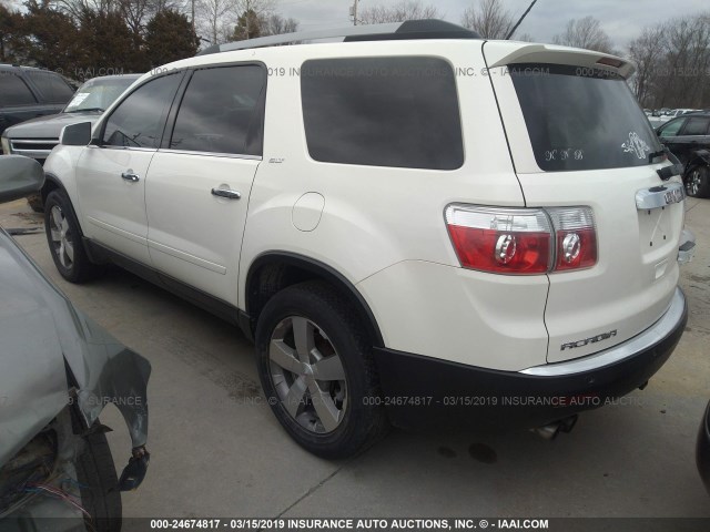 1GKKVRED5BJ110795 - 2011 GMC ACADIA SLT-1 WHITE photo 3