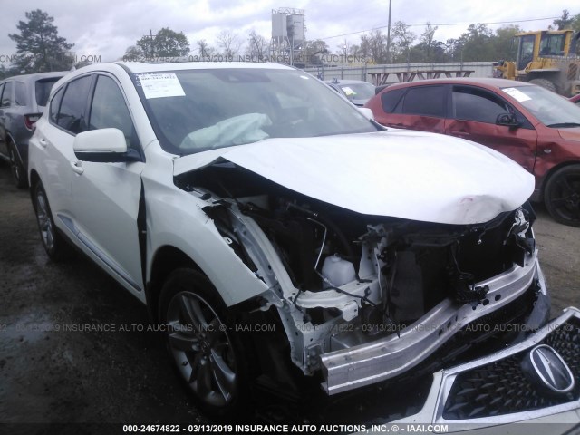 5J8TC2H74KL009823 - 2019 ACURA RDX WHITE photo 1