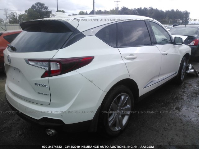 5J8TC2H74KL009823 - 2019 ACURA RDX WHITE photo 4