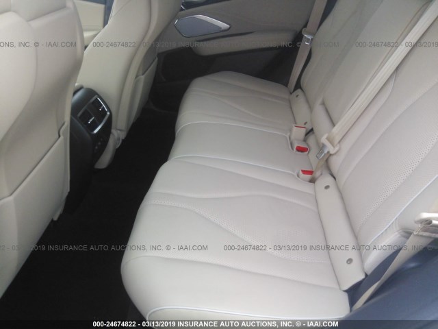 5J8TC2H74KL009823 - 2019 ACURA RDX WHITE photo 8