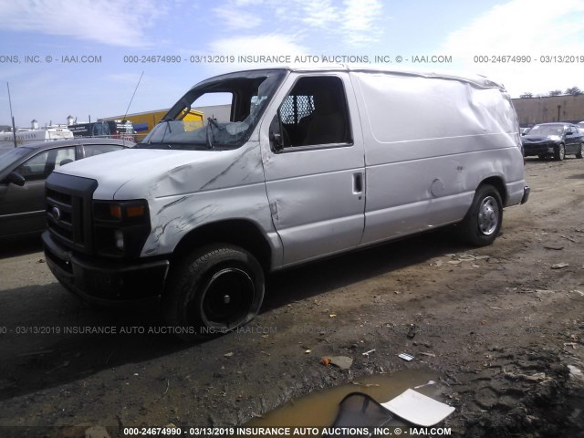 1FTNE1EW6BDA46406 - 2011 FORD ECONOLINE E150 VAN WHITE photo 2