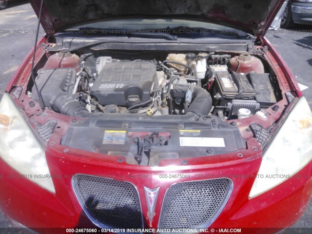 1G2ZH558664186189 - 2006 PONTIAC G6 GT RED photo 10