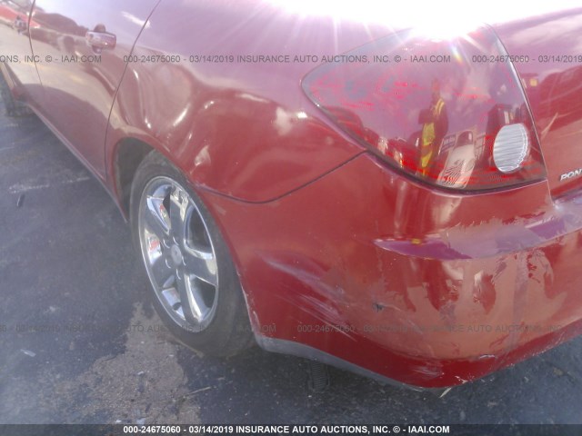 1G2ZH558664186189 - 2006 PONTIAC G6 GT RED photo 6