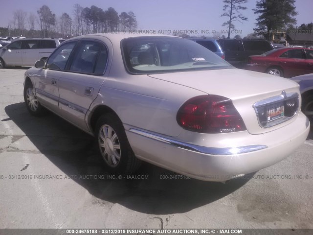 1LNHM97V71Y666963 - 2001 LINCOLN CONTINENTAL  TAN photo 3