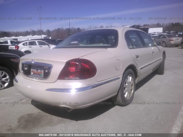 1LNHM97V71Y666963 - 2001 LINCOLN CONTINENTAL  TAN photo 4