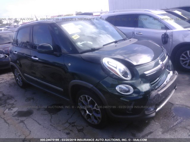 ZFBCFADH7EZ009155 - 2014 FIAT 500L TREKKING GREEN photo 1