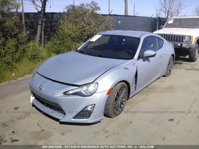 JF1ZNAA15D1728697 - 2013 TOYOTA SCION FR-S SILVER photo 2
