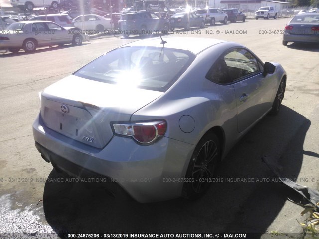 JF1ZNAA15D1728697 - 2013 TOYOTA SCION FR-S SILVER photo 4