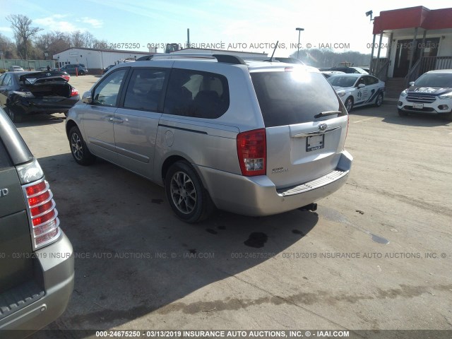 KNDMG4C72E6549801 - 2014 KIA SEDONA LX SILVER photo 3