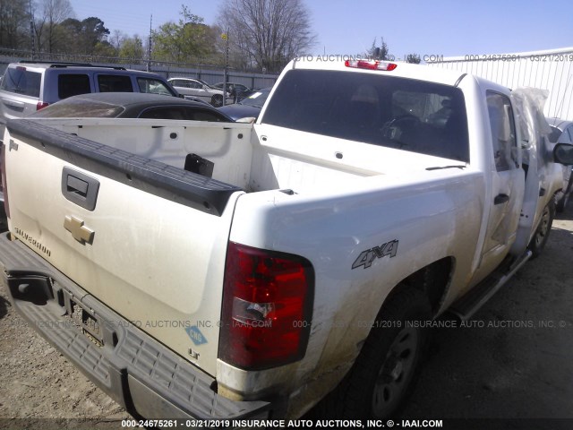 3GCPKSEA1DG266926 - 2013 CHEVROLET SILVERADO K1500 LT WHITE photo 4