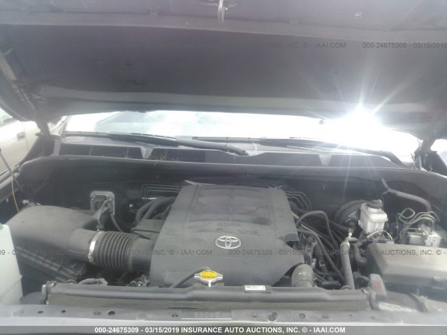 5TFRM5F18HX112511 - 2017 TOYOTA TUNDRA DOUBLE CAB SR/SR5 GRAY photo 10