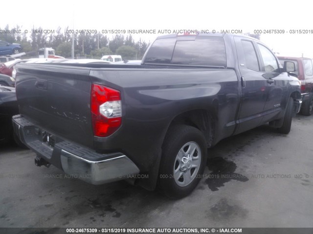 5TFRM5F18HX112511 - 2017 TOYOTA TUNDRA DOUBLE CAB SR/SR5 GRAY photo 4