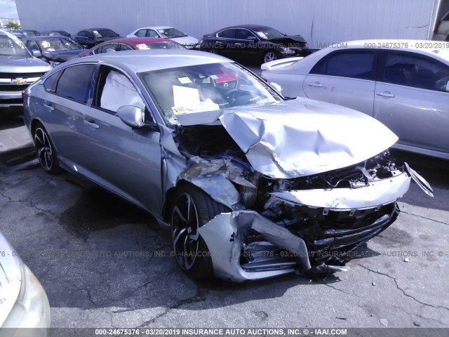 1HGCV1F36JA126012 - 2018 HONDA ACCORD SPORT SILVER photo 1