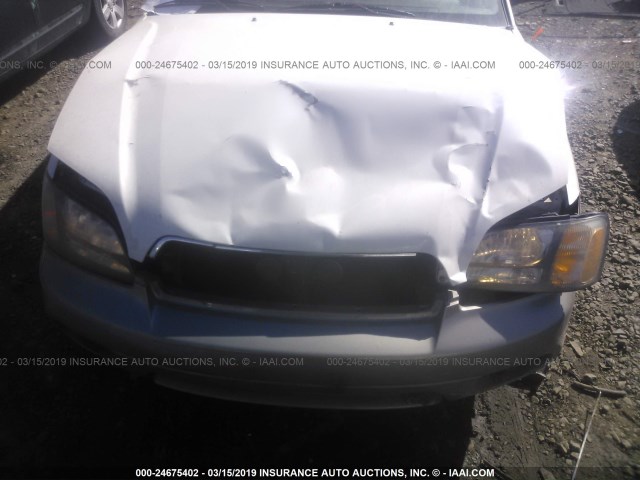 4S3BH665236648075 - 2003 SUBARU LEGACY OUTBACK WHITE photo 6