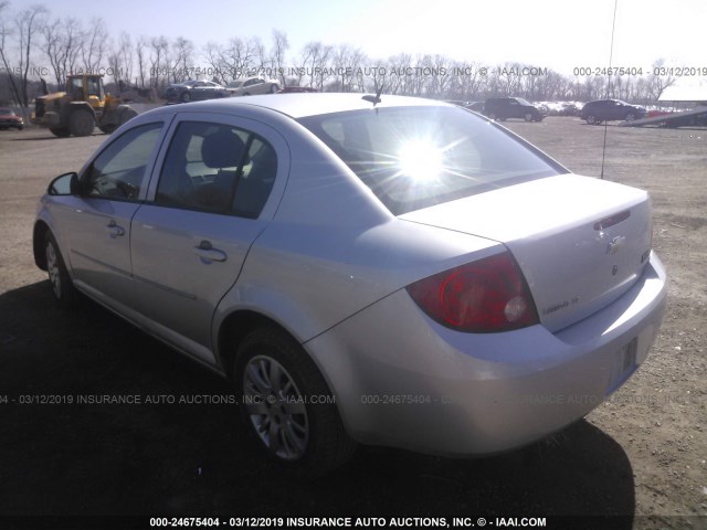 1G1AD5F59A7145094 - 2010 CHEVROLET COBALT 1LT SILVER photo 3