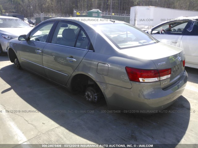 5NPEU46C78H325178 - 2008 HYUNDAI SONATA SE/LIMITED GREEN photo 3