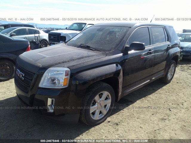 2GKALMEK9C6332466 - 2012 GMC TERRAIN SLE BLACK photo 2