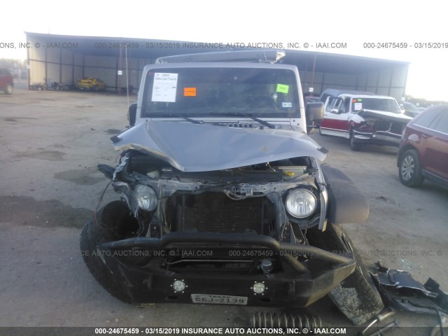 1C4AJWAG8DL665412 - 2013 JEEP WRANGLER SPORT SILVER photo 6