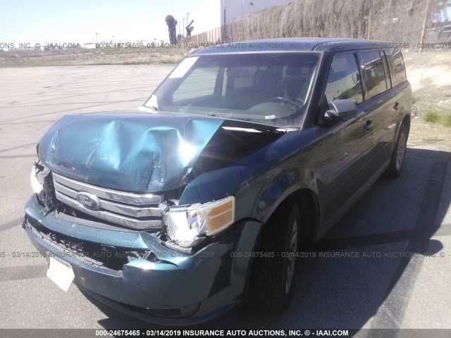 2FMGK5BC3BBD04918 - 2011 FORD FLEX SE TURQUOISE photo 2