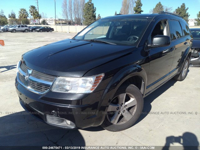 3D4PG5FV8AT146521 - 2010 DODGE JOURNEY SXT BLACK photo 2